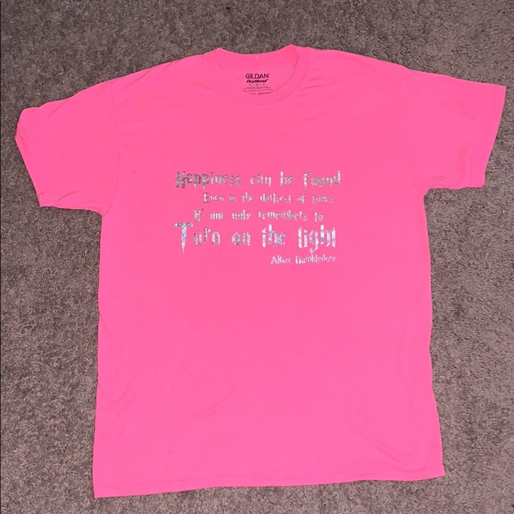Pink Harry Potter saying T-shirt
